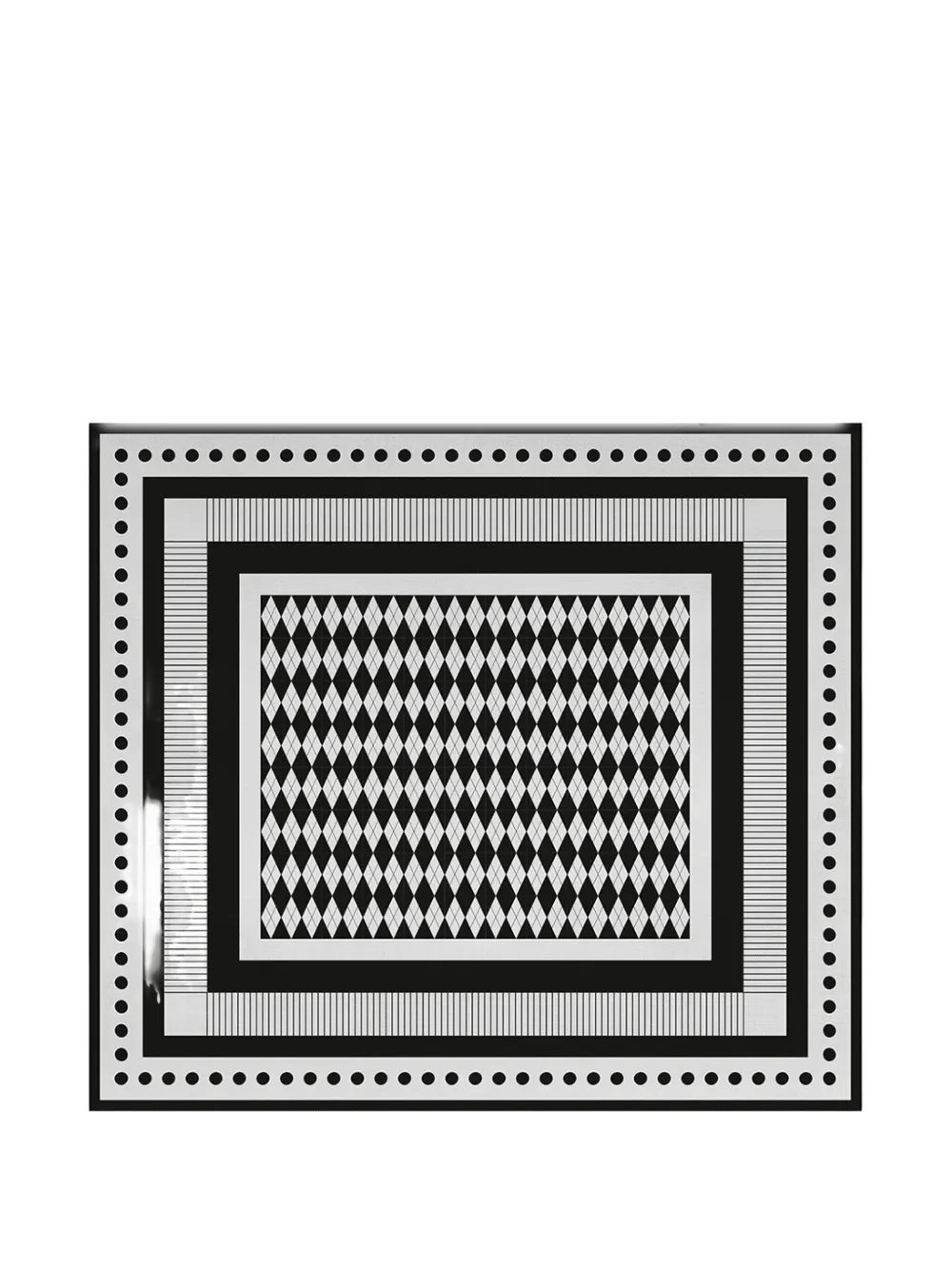 Baci Milano™ Geometric-pattern Tablecloth (160cm X 180cm) In Black