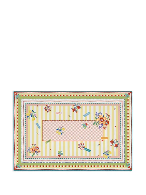 BACI MILANO lemons strawberries striped tablecloth (150cm x 240cm)