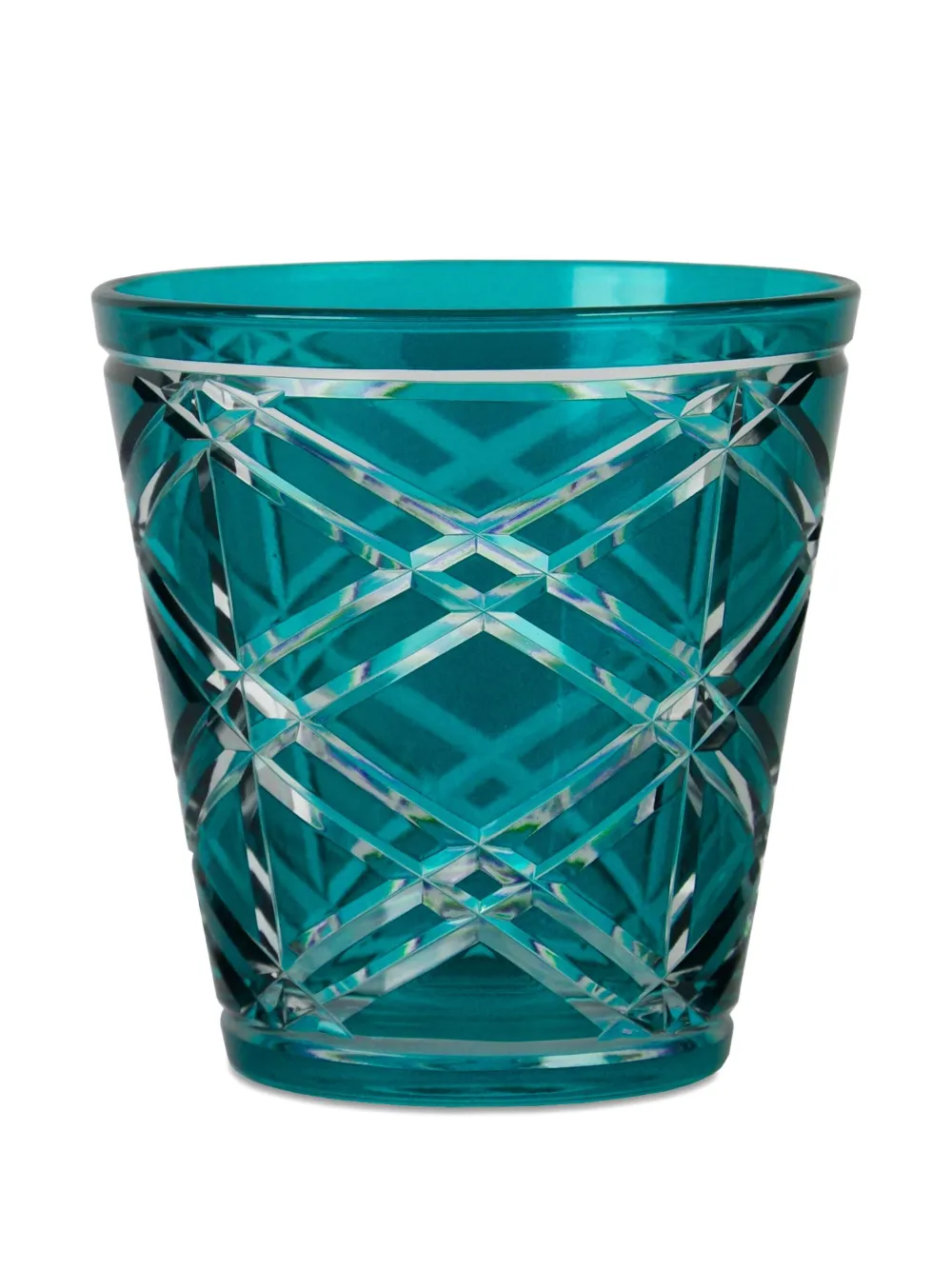 BACI MILANO diamond-patterned glasses (set of two) | Green | Image 1