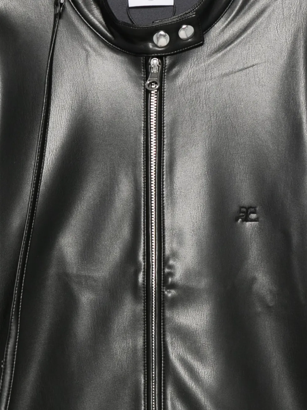 Courrèges Leren jack Zwart