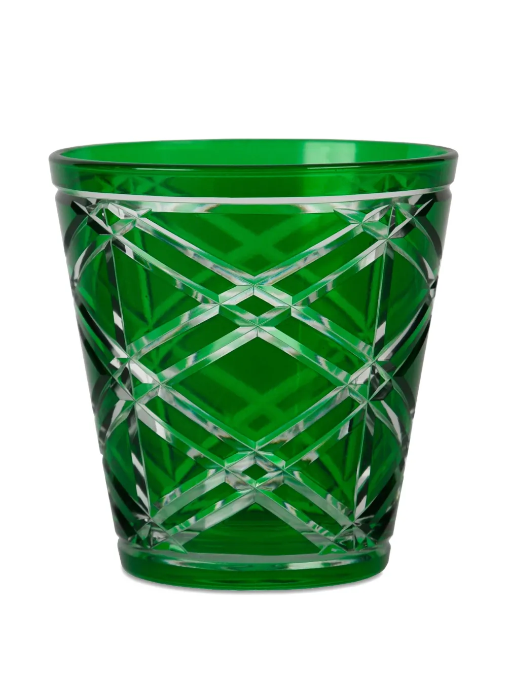 BACI MILANO diamond-pattern glasses (set of two) | Green | Image 1