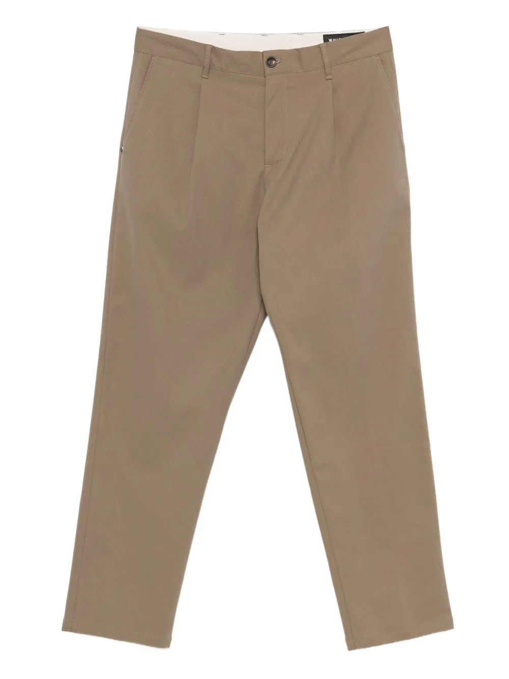 White Sand Sammy pleated twill trousers | Brown | Image 1