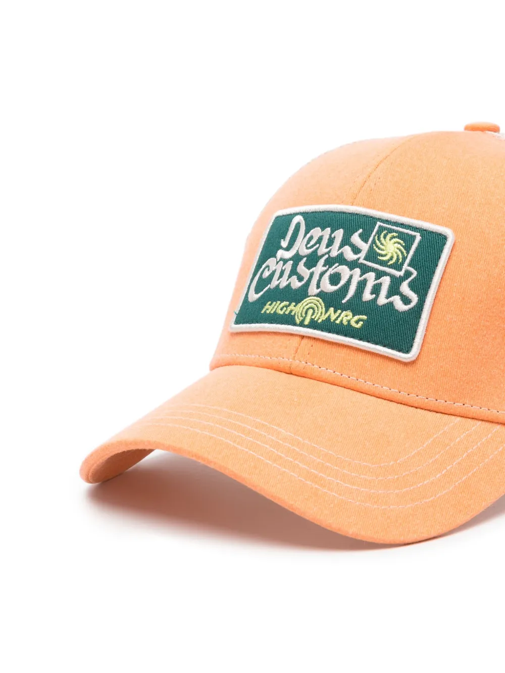 Deus Ex Machina Embroidered-patch Trucker Hat In Orange