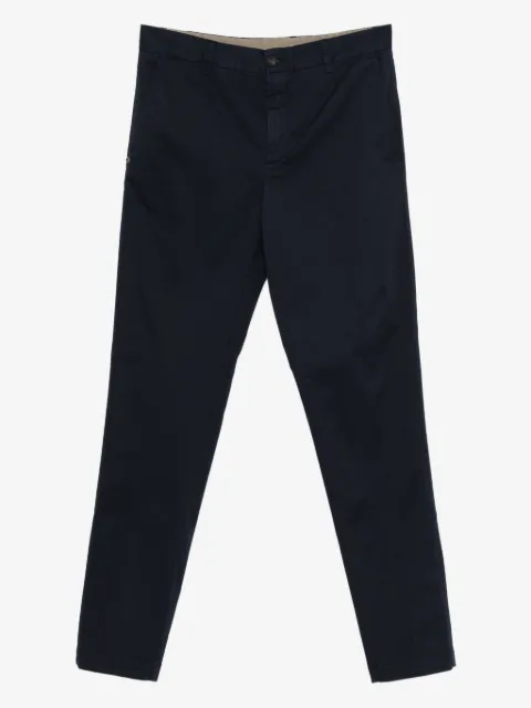 White Sand cotton-blend straight-leg trousers