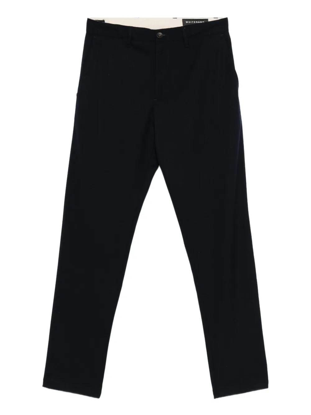White Sand linen-blend straight-leg trousers | Blue | Image 1