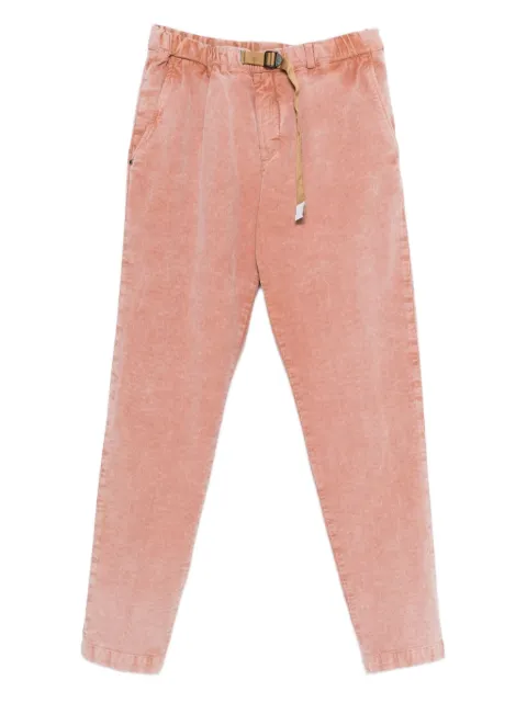 White Sand washed-out corduroy drawstring trousers