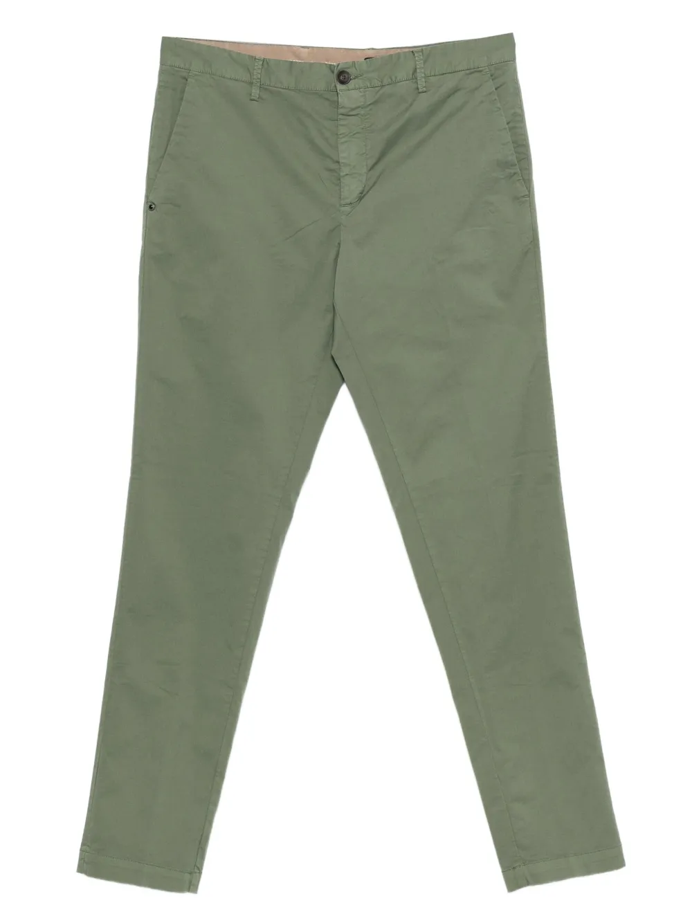 White Sand flat-front cotton trousers | Green | Image 1
