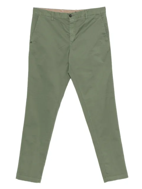 White Sand flat-front cotton trousers