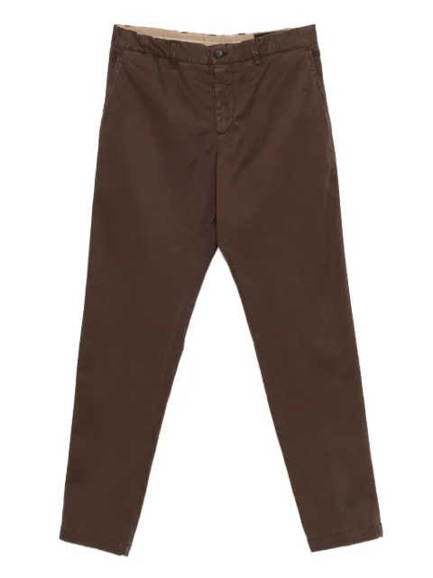 White Sand button-fastening cotton trousers