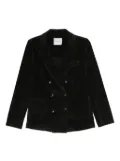 TRUE AVENUE corduroy double-breasted blazer - Black