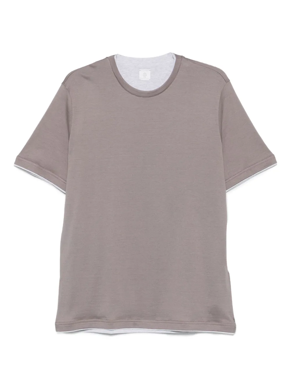 Eleventy layered cotton t-shirt | Grey | Image 1