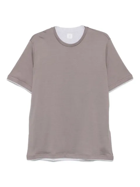 Eleventy layered cotton t-shirt