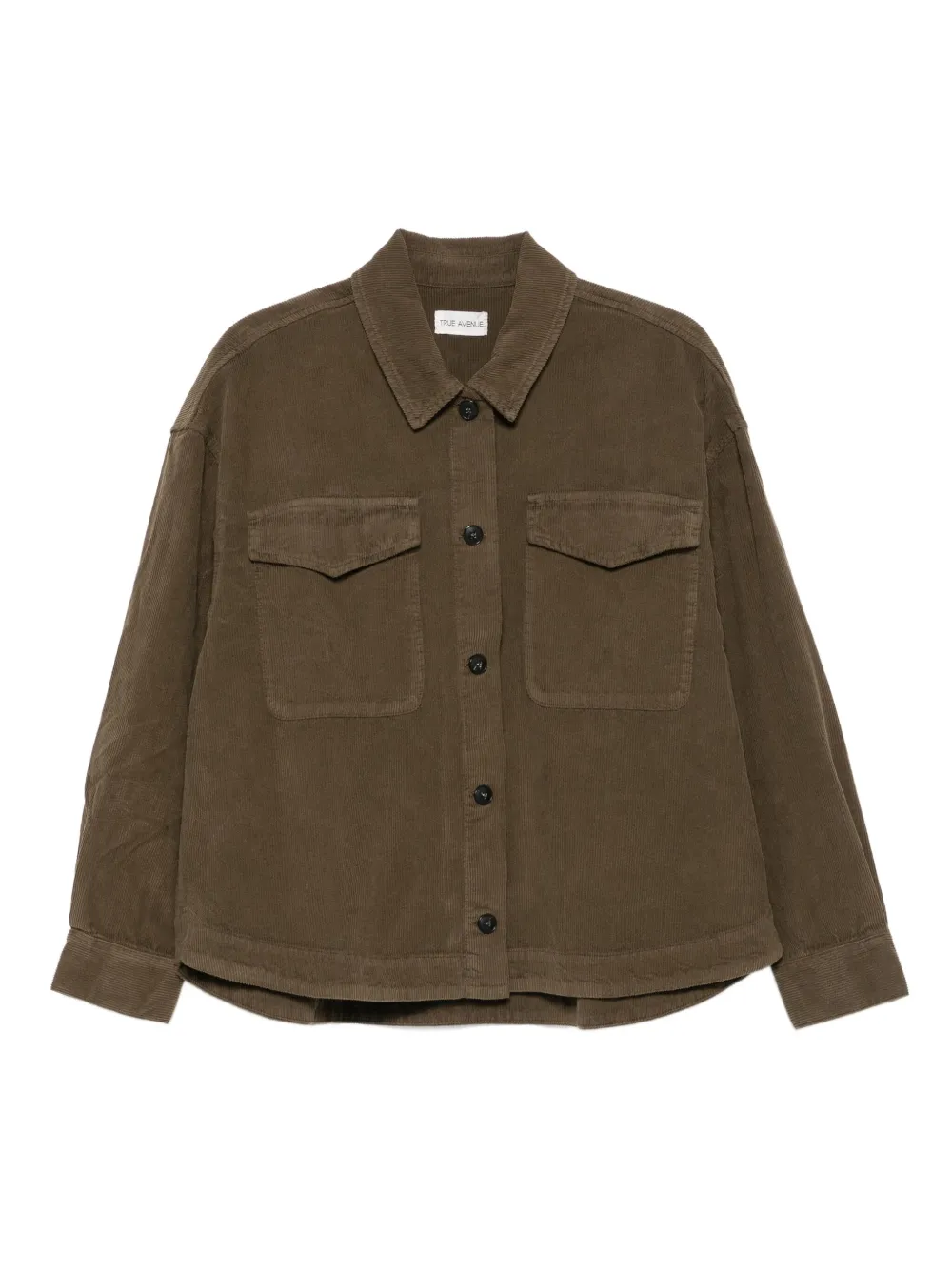 True Avenue Button-down Jacket In Green