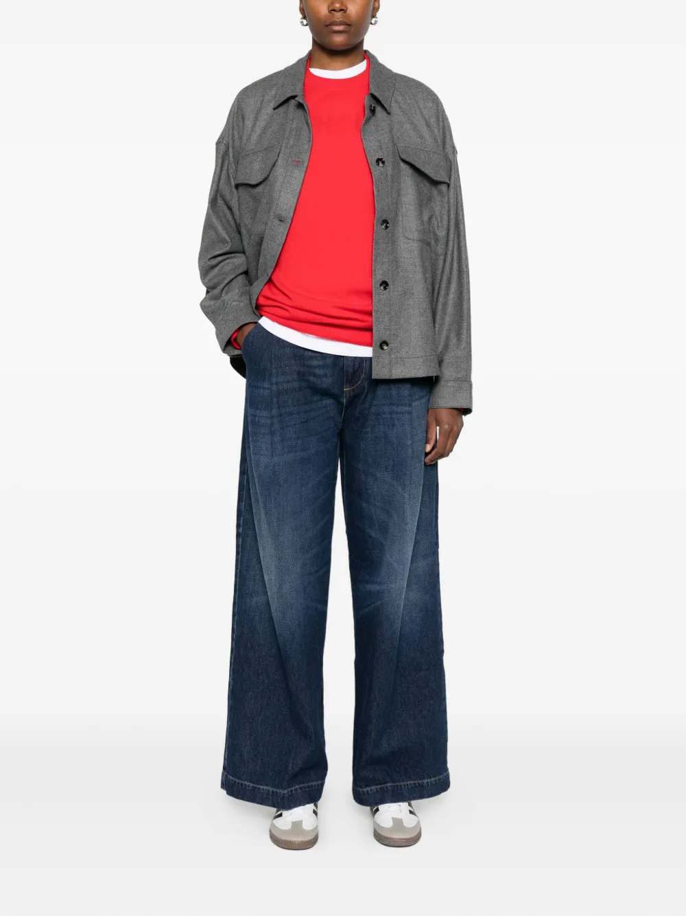 True Avenue Button-down Pocket Jacket In Gray