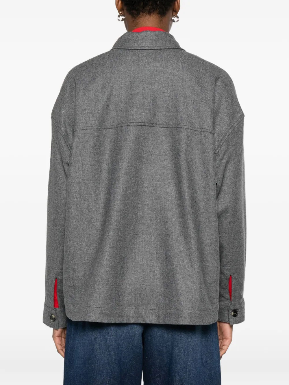 True Avenue Button-down Pocket Jacket In Gray