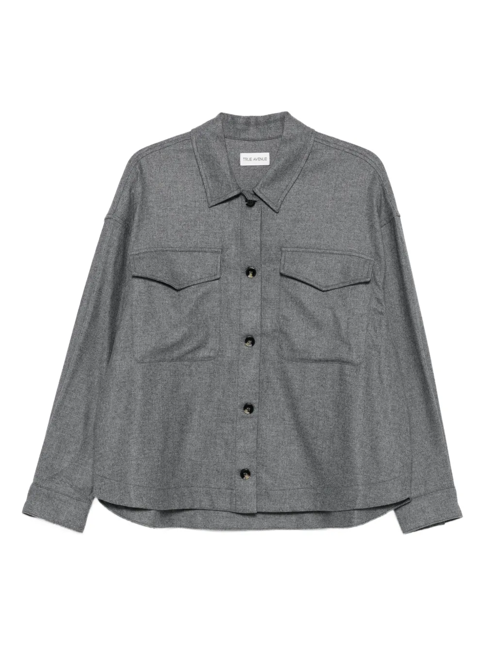 True Avenue Button-down Pocket Jacket In Gray