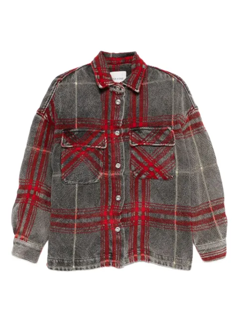 TRUE AVENUE checked button-fastening jacket