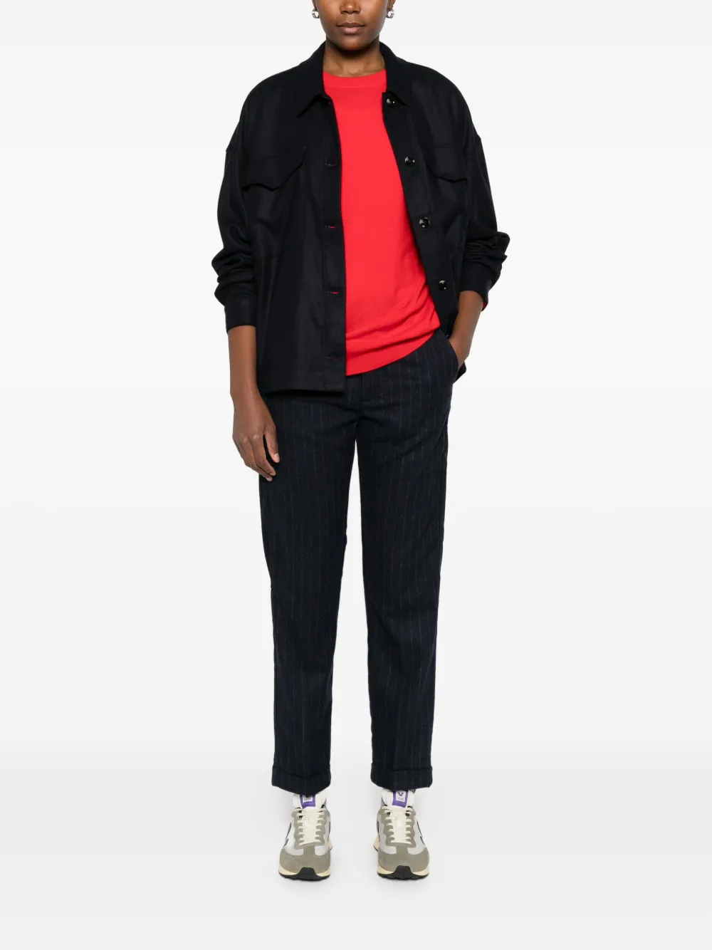 TRUE AVENUE Wollen broek - Blauw
