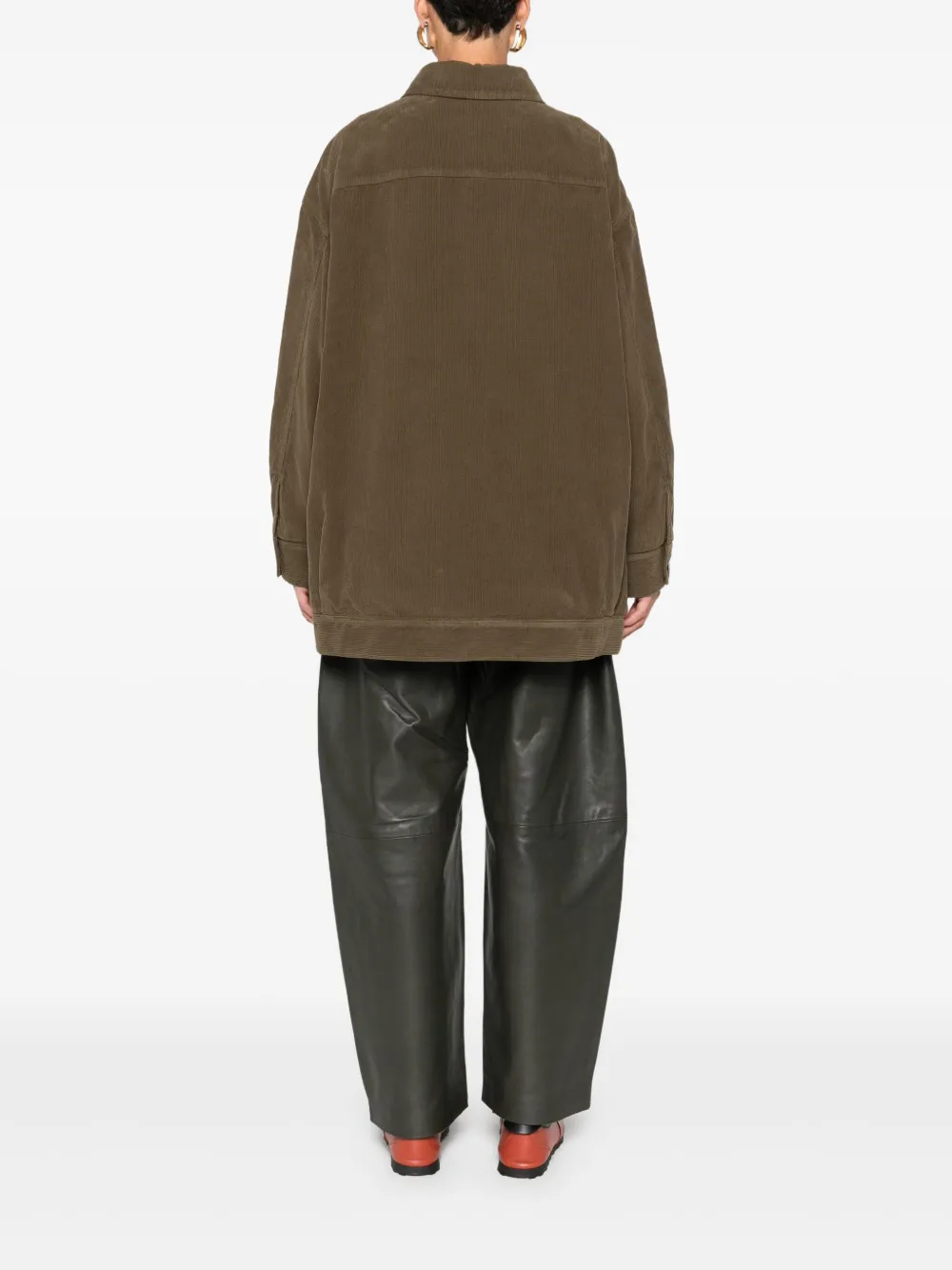 True Avenue Corduroy Button-fastening Jacket In Brown