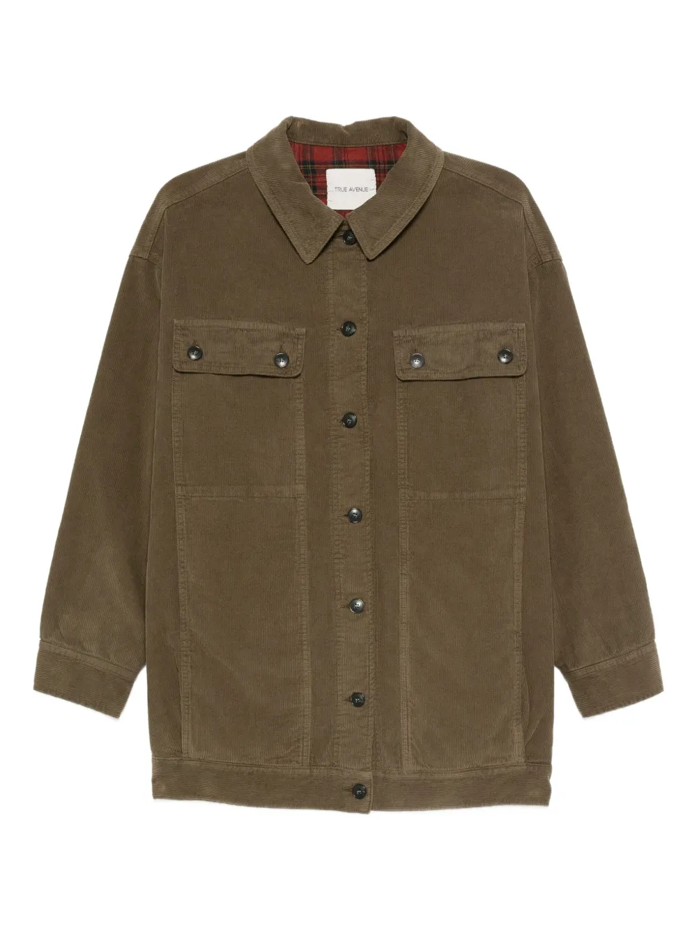 True Avenue Corduroy Button-fastening Jacket In Brown