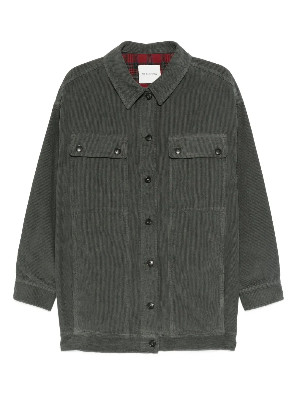 TRUE AVENUE corduroy chest-pocket jacket | Grey | Image 1