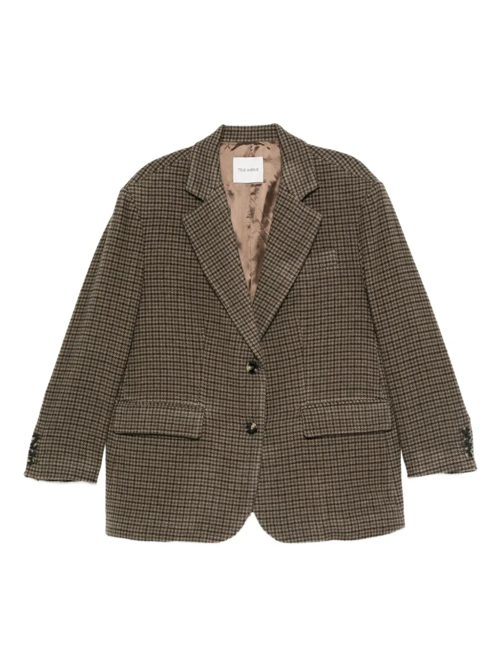 TRUE AVENUE houndstooth blazer | Brown | Image 1
