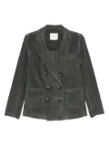 TRUE AVENUE corduroy double-breasted blazer - Grey