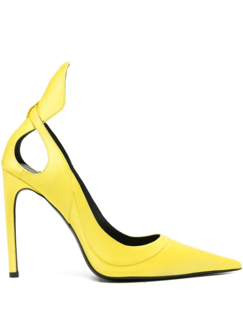 Nina Ricci Pre-Owned 105mm satin cut-out pumps