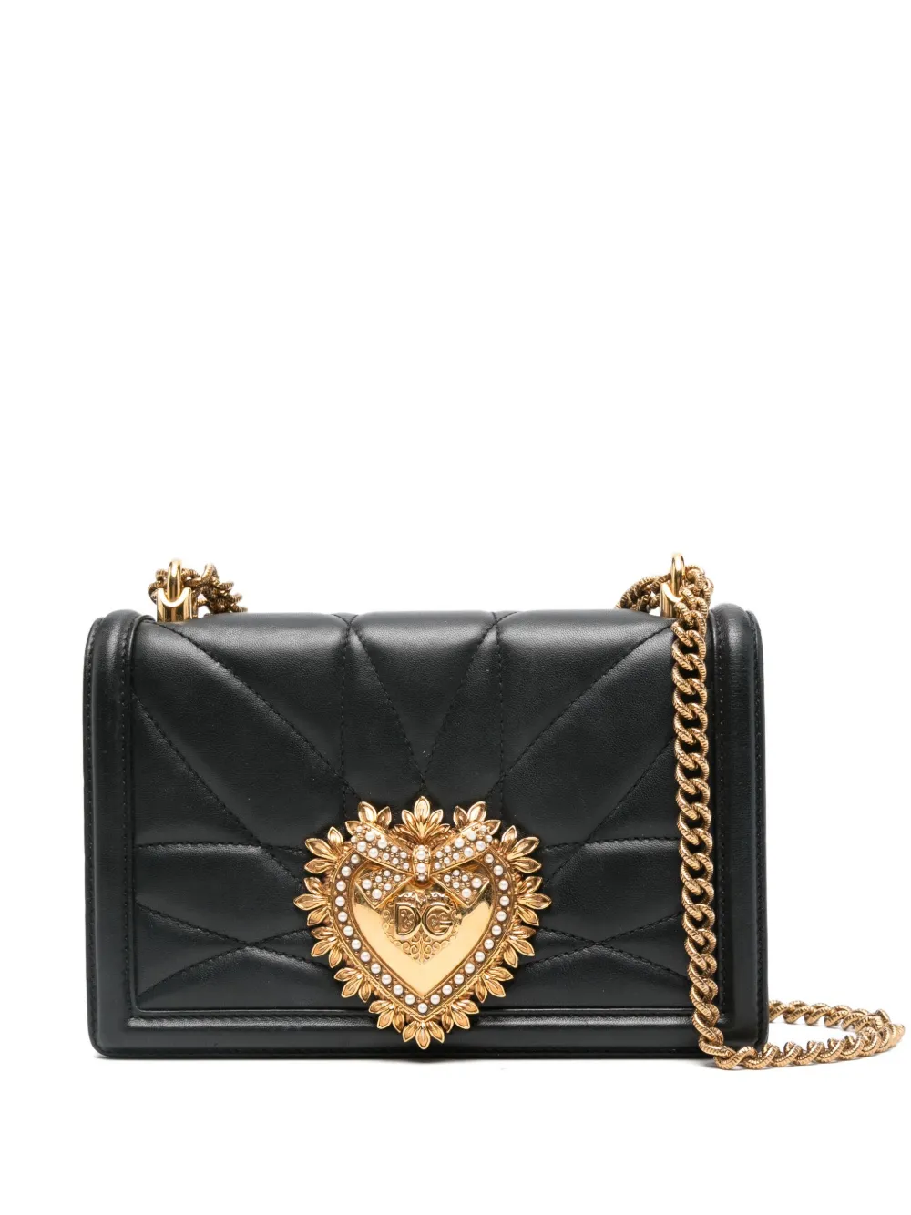 Dolce & Gabbana Pre-Owned medium Devotion quilted shoulder bag | Black | Image 1