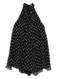 Nina Ricci Pre-Owned polka-dot peplum-hem dress - Black