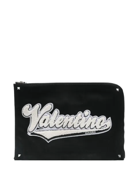 Valentino Garavani Pre-Owned logo-patch laptop bag