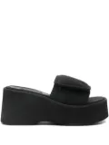 Courrèges Pre-Owned 75mm Scuba Wave platform sandals - Black