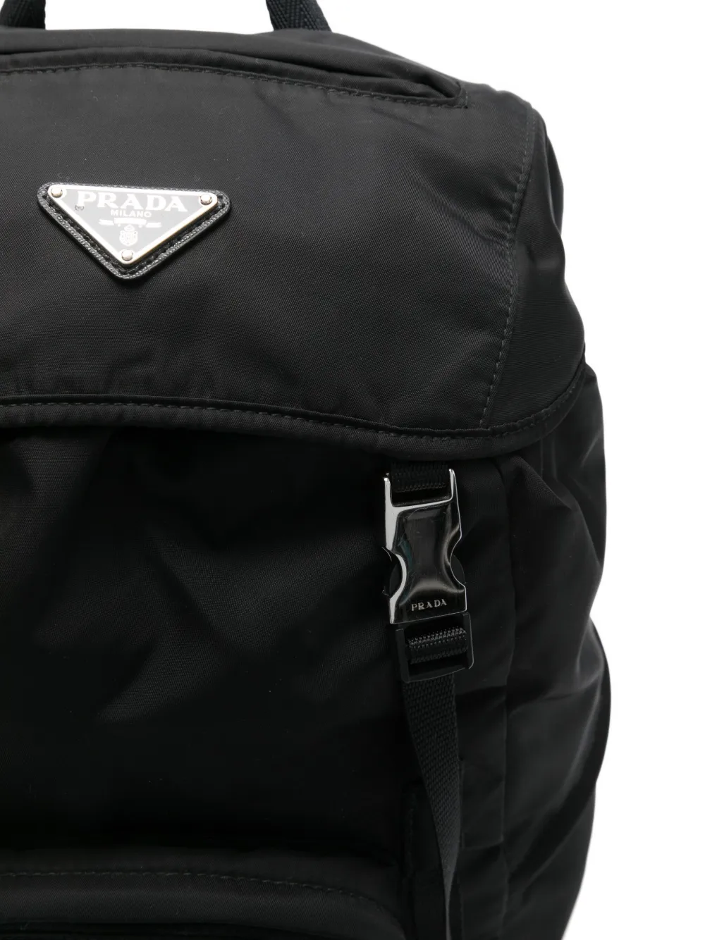 Pre-owned Prada Top-handle Backpack In Black