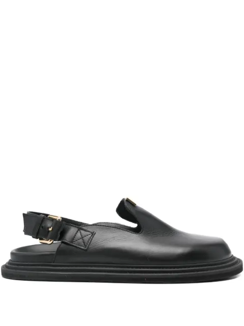 Moschino Pre-Owned logo-plaque slingback mules