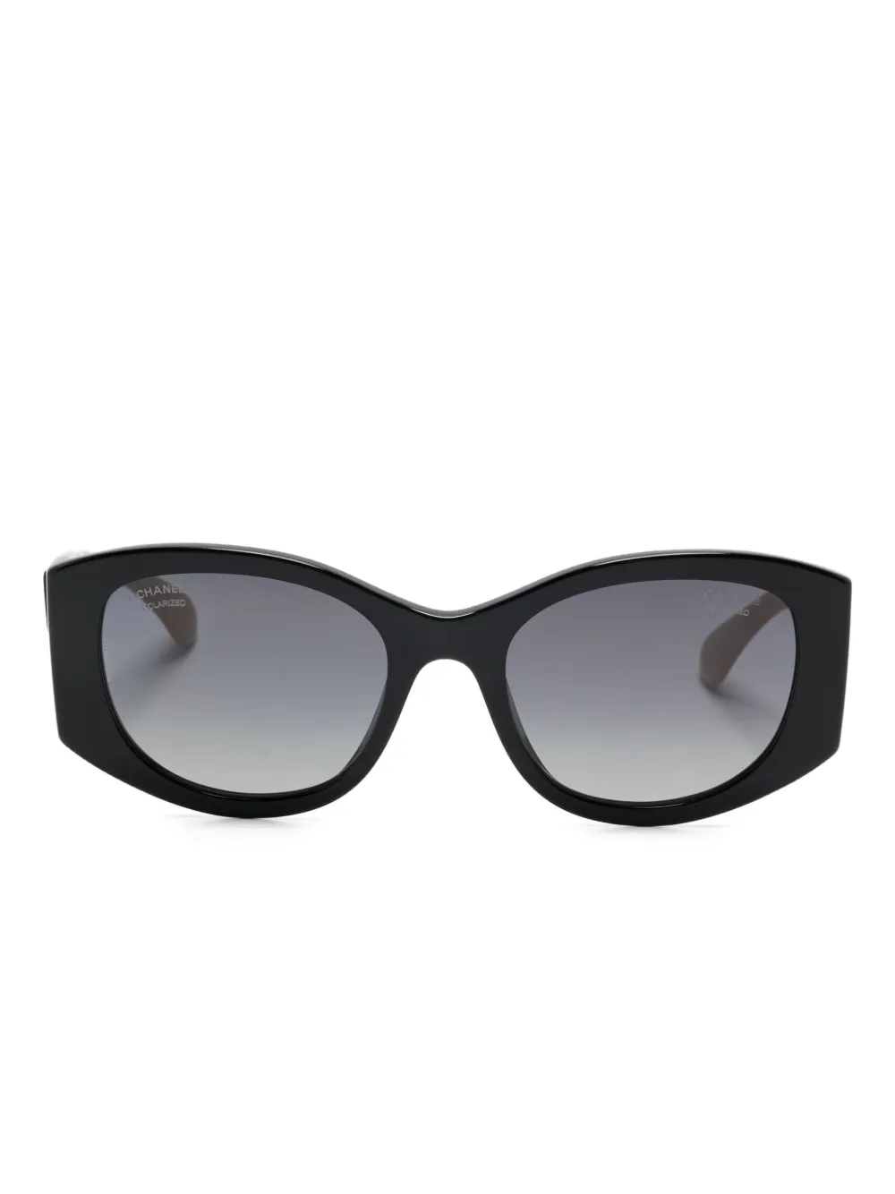 CHANEL Pre-Owned rectangle-frame sunglasses | Neutrals | Image 1