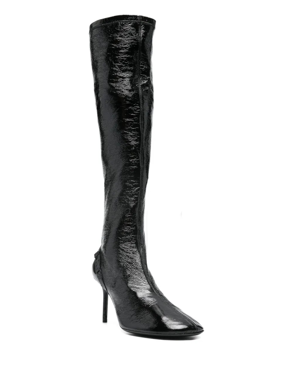 Courrèges Pre-Owned 75 mm Oblique laarzen met stilettohak - Zwart