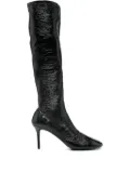Courrèges Pre-Owned 75mm Oblique stiletto-heel boots - Black