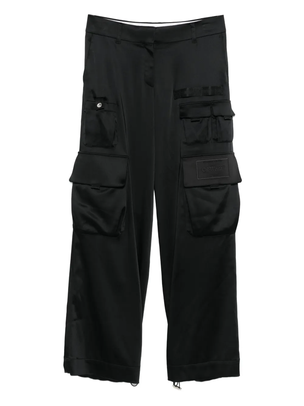 Off-White Pre-Owned satin cargo trousers | Black | Image 1