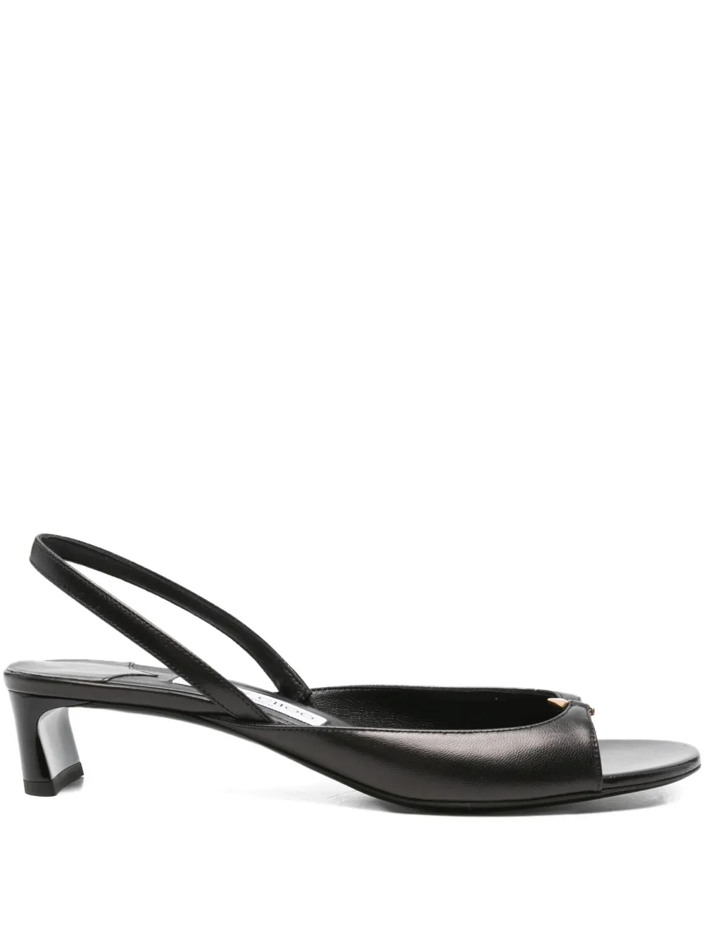 Pre-owned Jimmy Choo 35mm Lev Slingback Sandals In Black