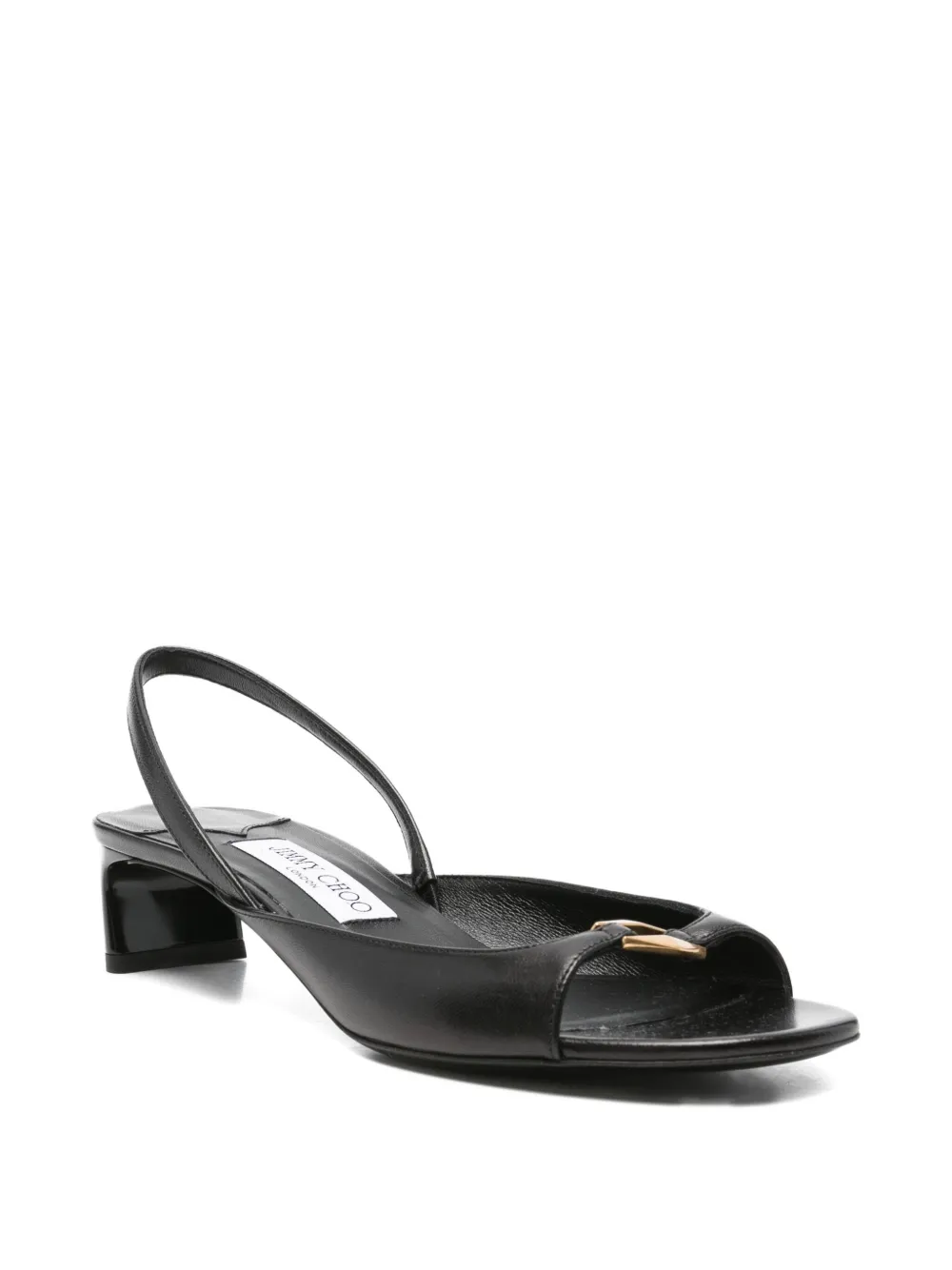 Jimmy Choo Pre-Owned 35 mm Lev slingback sandalen - Zwart