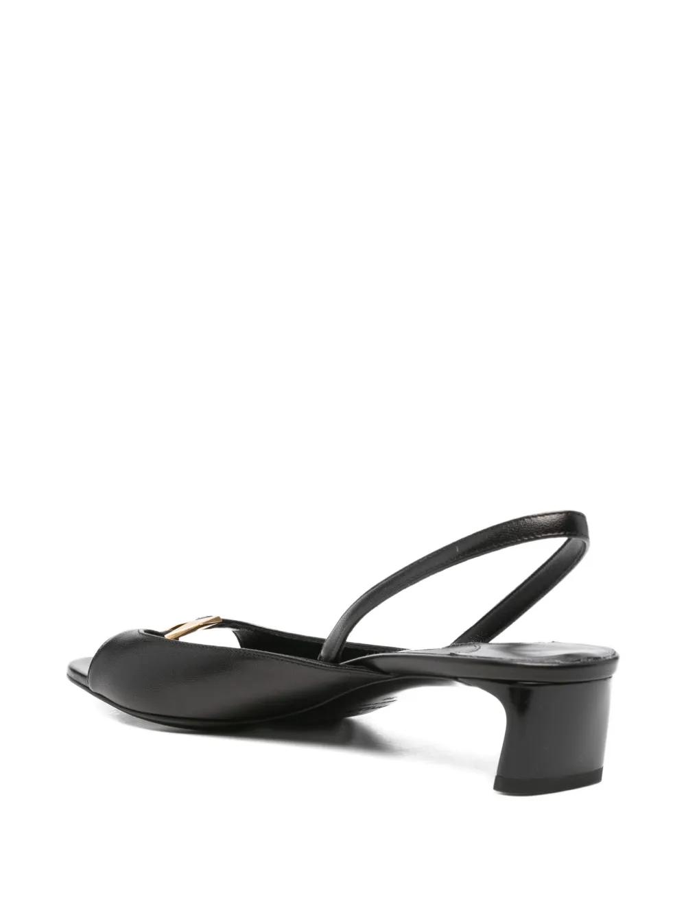Pre-owned Jimmy Choo 35mm Lev Slingback Sandals In Black
