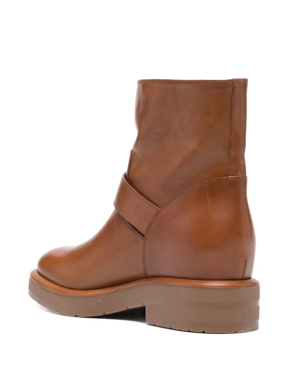 Pre-owned Chloé Coddington Biker Boots In Brown