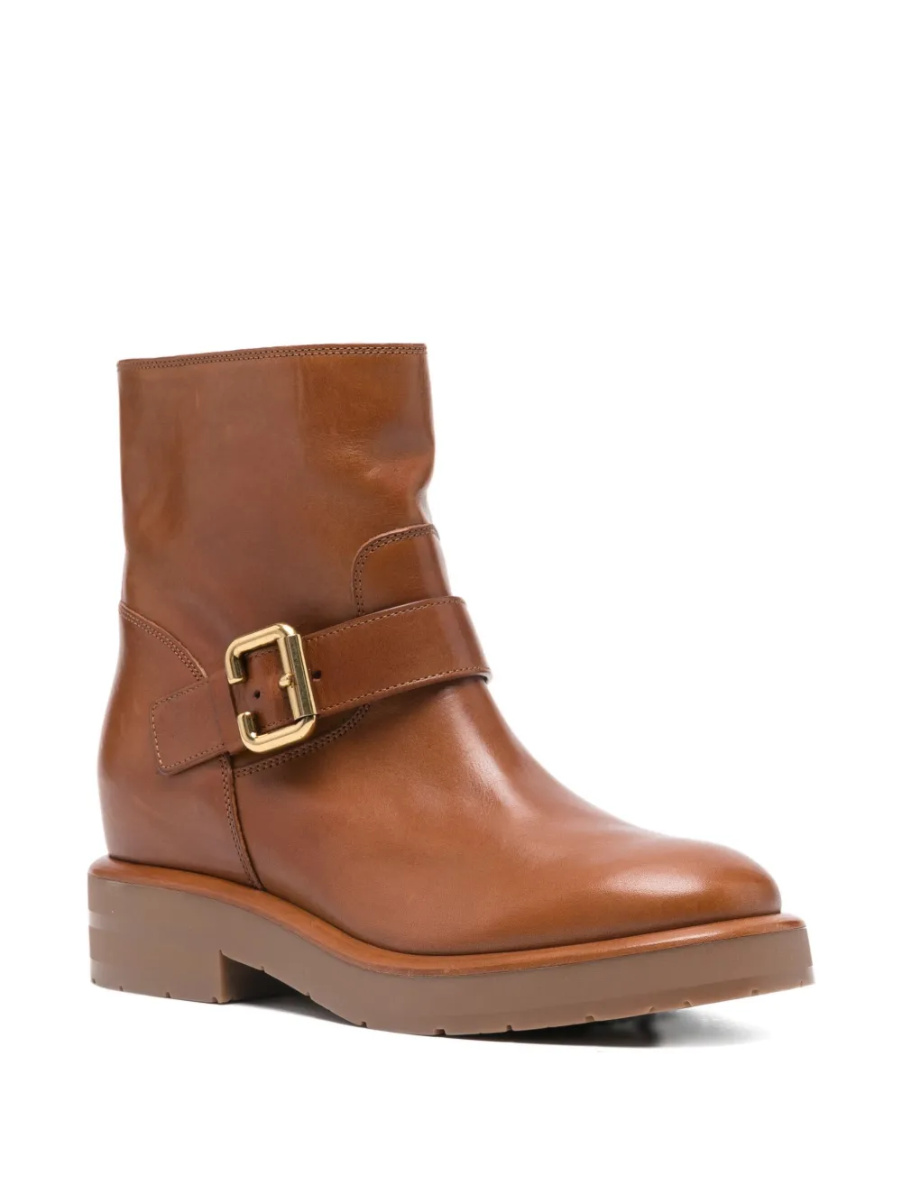 Chloé Pre-Owned Coddington bikerlaarzen - Bruin
