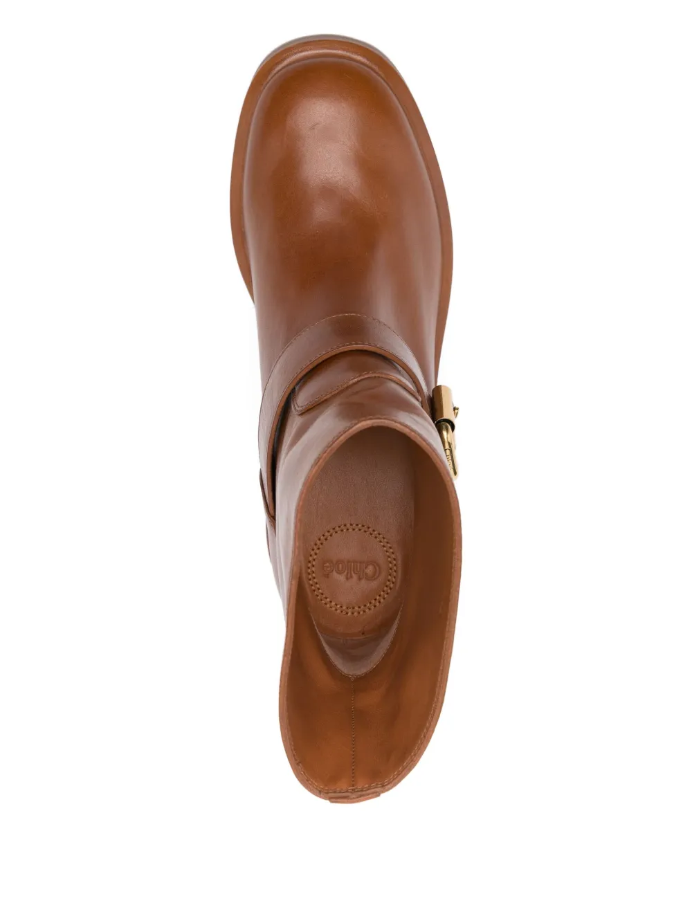 Pre-owned Chloé Coddington Biker Boots In Brown