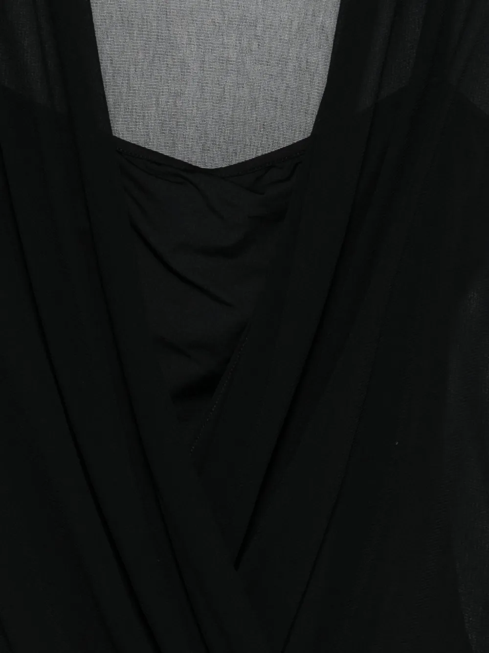 Pre-owned Givenchy Mesh Wrap Blouse In Black