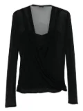 Givenchy Pre-Owned mesh wrap blouse - Black