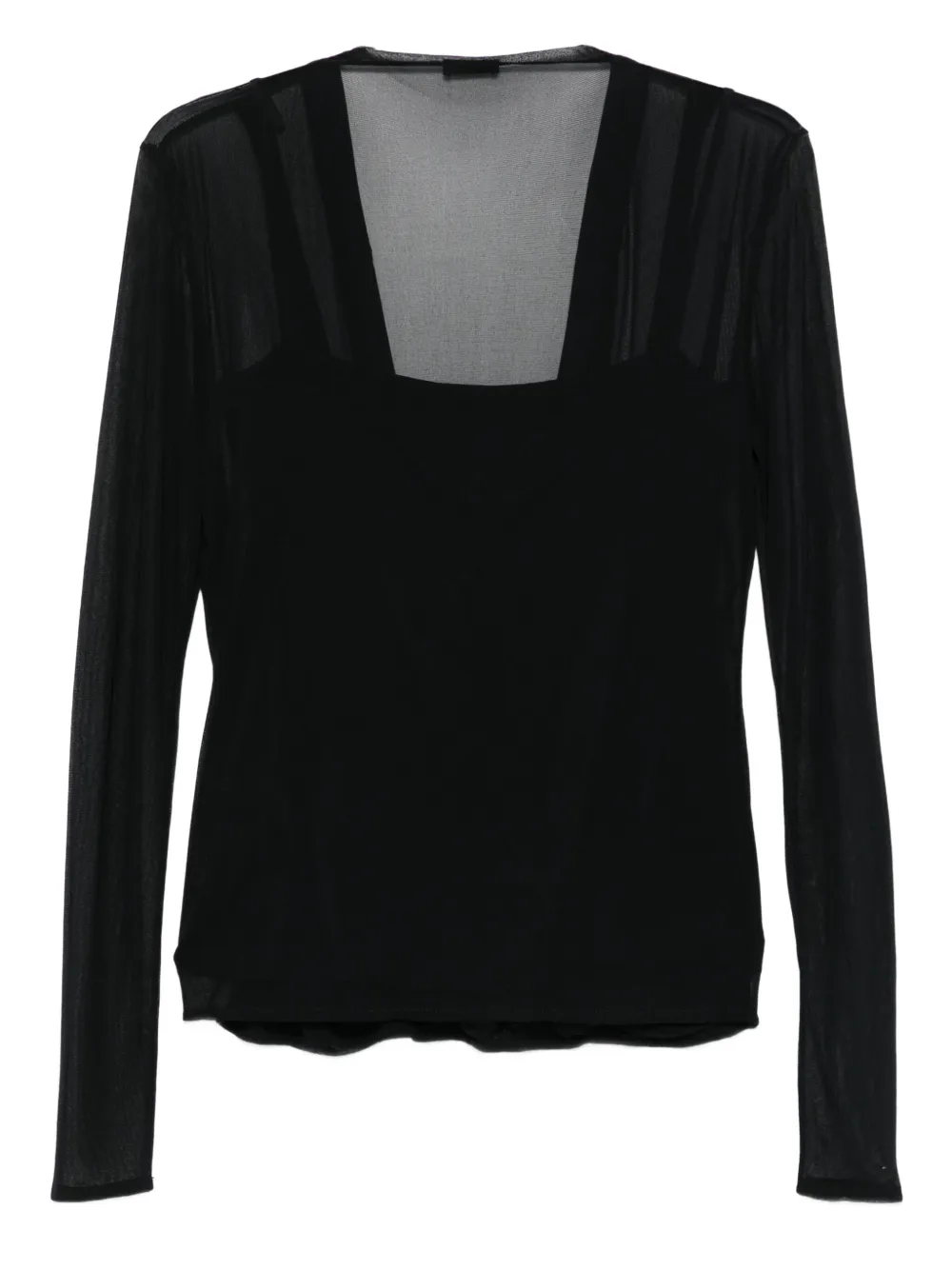 Pre-owned Givenchy Mesh Wrap Blouse In Black