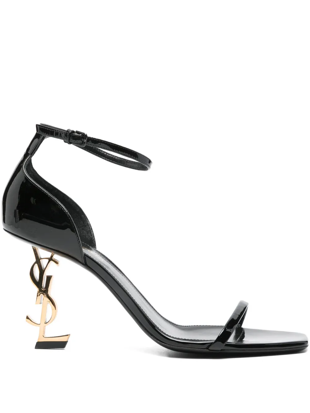 Saint Laurent Pre-Owned 85mm Opyum patent-leather sandals - Schwarz