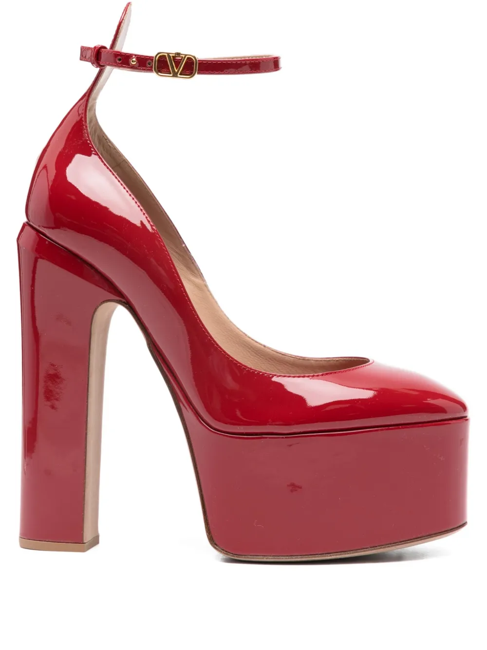 Valentino Garavani Pre-Owned 155mm Tan-Go platform pumps | Red | Image 1