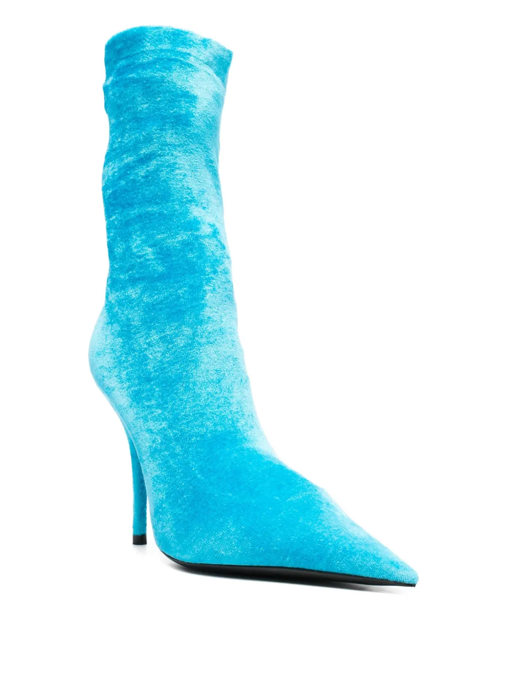Balenciaga Pre-Owned velvet-effect pointed-toe ankle boots | Image 2